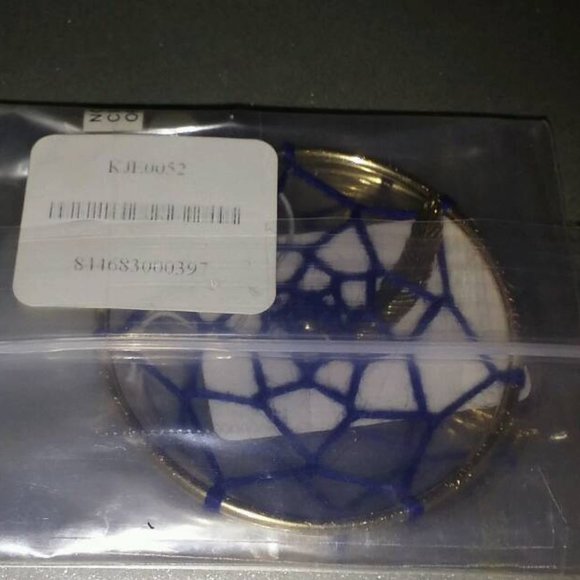 5pc LOT: DISNEY COUTURE POCAHONTAS 14KT GP DREAM CATCHER HOOP EARRINGS**NEW! - Picture 8 of 9